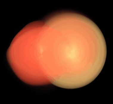 Dijital fraktal ile çok renkli bir çizimi