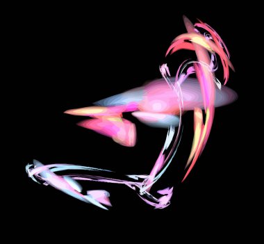 Dijital fraktal ile çok renkli bir çizimi