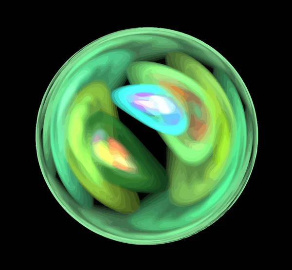 Een Illustratie Van Digitale Fractal Met Multicolor — Stockvector