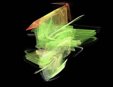 Dijital fraktal resimlerinden birinin resmi