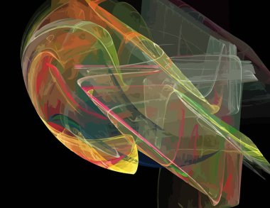 Dijital fraktal resimlerinden birinin resmi