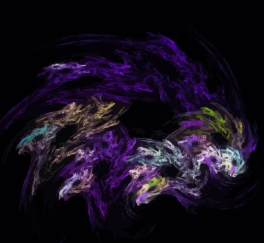 Dijital fraktal resimlerinden birinin resmi