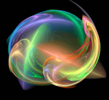 Dijital fraktal resimlerinden birinin resmi