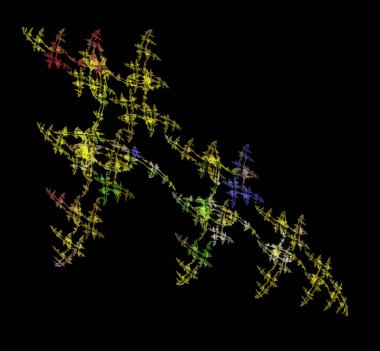 Dijital fraktal resimlerinden birinin resmi