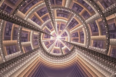 Dijital fraktal resimlerinden birinin resmi