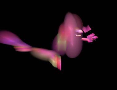 Siyah Renk Üzerine Bir Dijital Fraktal Resmi