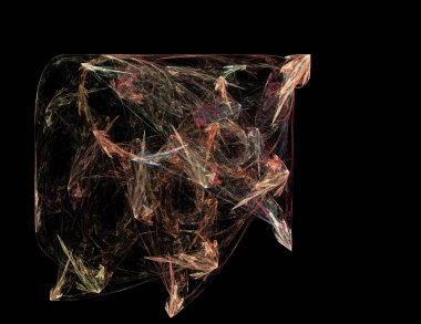 Siyah Renk Üzerine Bir Dijital Fraktal Resmi