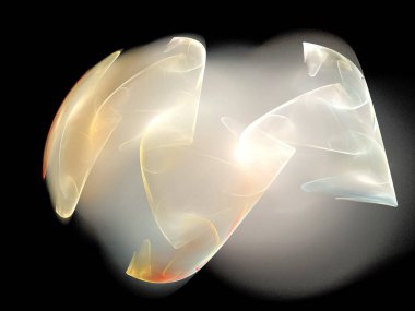 Siyah Renk Üzerine Bir Dijital Fraktal Resmi