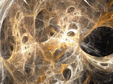 Siyah Renk Üzerine Bir Dijital Fraktal Resmi