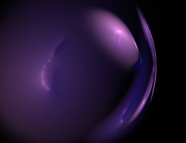 Siyah Renk Üzerine Bir Dijital Fraktal Resmi