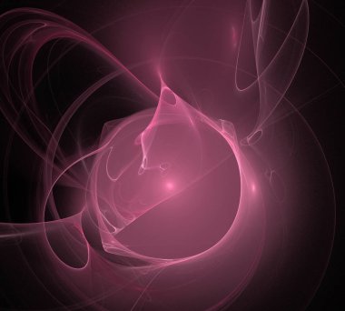 Siyah Renk Üzerine Bir Dijital Fraktal Resmi