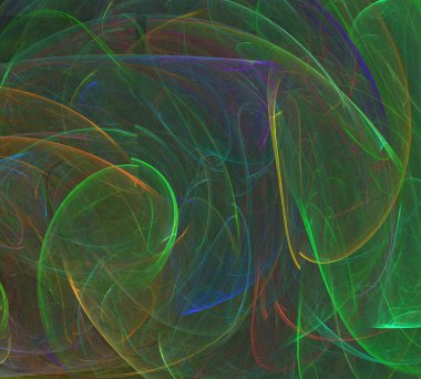 Siyah Renk Üzerine Bir Dijital Fraktal Resmi