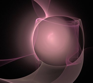 Siyah Renk Üzerine Bir Dijital Fraktal Resmi