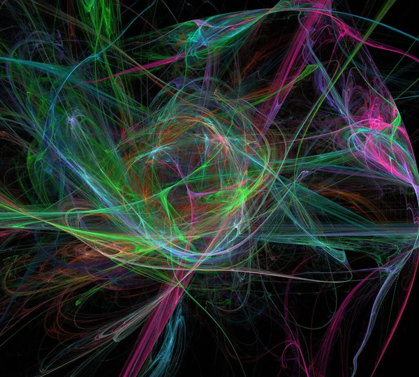 Siyah Renk Üzerine Bir Dijital Fraktal Resmi