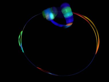 Siyah Renk Üzerine Bir Dijital Fraktal Resmi