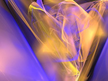 Siyah Renk Üzerine Bir Dijital Fraktal Resmi