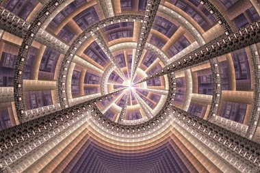 Dijital fraktal resimlerinden birinin resmi