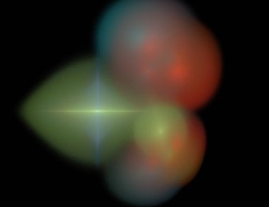 Siyah Renk Üzerine Bir Dijital Fraktal Resmi