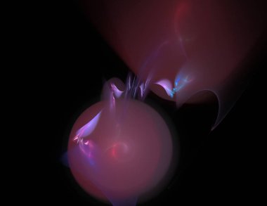 Siyah Renk Üzerine Bir Dijital Fraktal Resmi