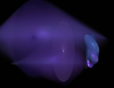 Siyah Renk Üzerine Bir Dijital Fraktal Resmi