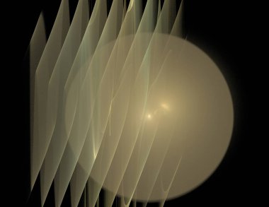 Siyah Renk Üzerine Bir Dijital Fraktal Resmi