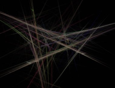 Siyah Renk Üzerine Bir Dijital Fraktal Resmi