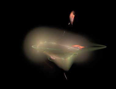 Siyah Renk Üzerine Bir Dijital Fraktal Resmi