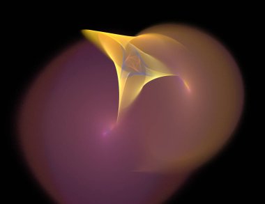 Siyah Renk Üzerine Bir Dijital Fraktal Resmi