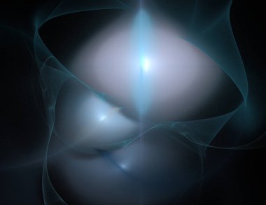 Siyah Renk Üzerine Bir Dijital Fraktal Resmi