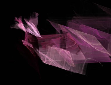 Siyah Renk Üzerine Bir Dijital Fraktal Resmi