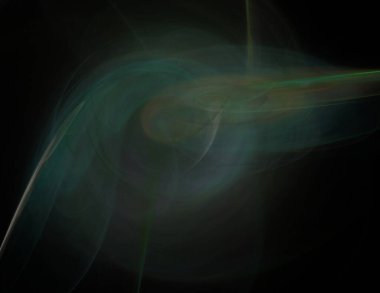 Siyah Renk Üzerine Bir Dijital Fraktal Resmi