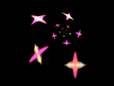 Siyah Renk Üzerine Bir Dijital Fraktal Resmi