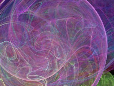 Siyah Renk Üzerine Bir Dijital Fraktal Resmi