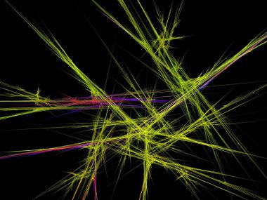 Siyah Renk Üzerine Bir Dijital Fraktal Resmi