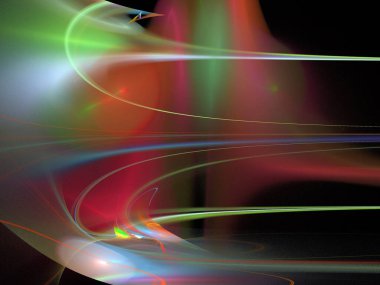 Siyah Renk Üzerine Bir Dijital Fraktal Resmi