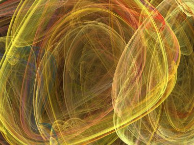 Siyah Renk Üzerine Bir Dijital Fraktal Resmi