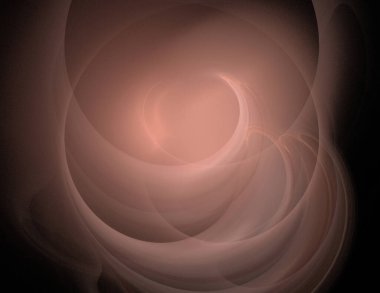 Siyah Renk Üzerine Bir Dijital Fraktal Resmi