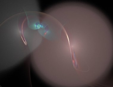 Siyah Renk Üzerine Bir Dijital Fraktal Resmi