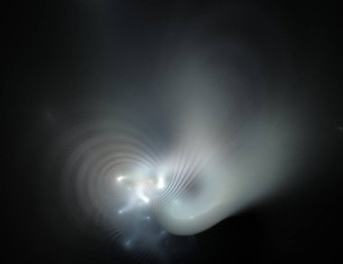 Siyah Renk Üzerine Bir Dijital Fraktal Resmi