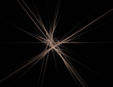 Siyah Renk Üzerine Bir Dijital Fraktal Resmi