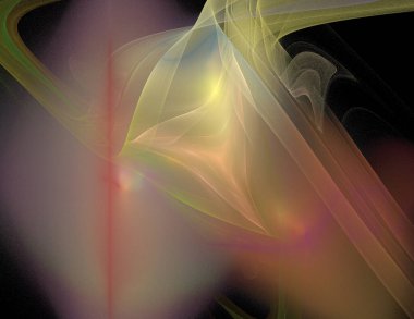 Siyah Renk Üzerine Bir Dijital Fraktal Resmi