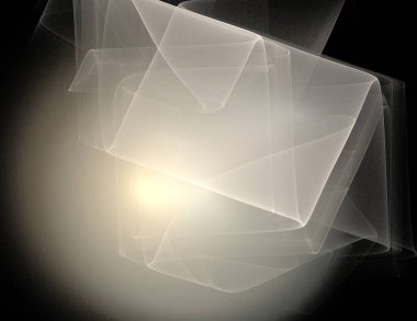 Siyah Renk Üzerine Bir Dijital Fraktal Resmi