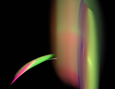 Siyah Renk Üzerine Bir Dijital Fraktal Resmi