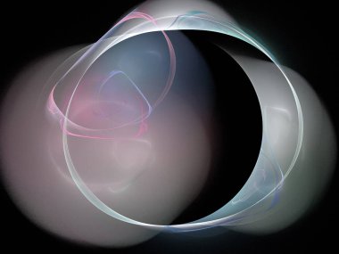 Siyah Renk Üzerine Bir Dijital Fraktal Resmi