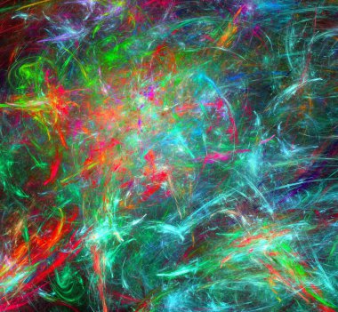 Dijital fraktal resimlerinden birinin resmi