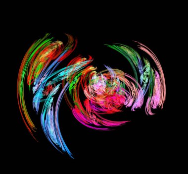 Dijital fraktal resimlerinden birinin resmi