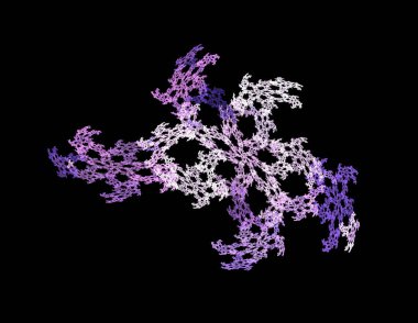 Siyah Renk Üzerine Bir Dijital Fraktal Resmi