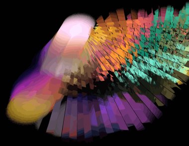 Dijital fraktal ile çok renkli bir çizimi