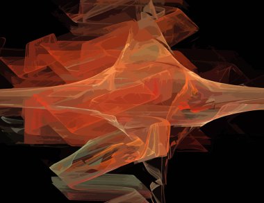 Dijital fraktal ile çok renkli bir çizimi