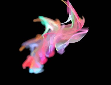 Dijital fraktal ile çok renkli bir çizimi